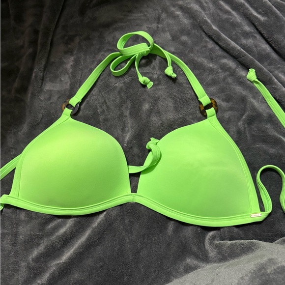 PINK Victoria's Secret Neon Green Bikini Top - Picture 1 of 3